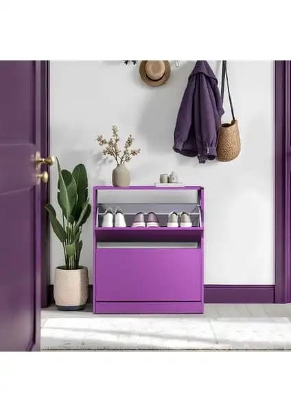 Adore Flat Duo Beyaz ve Mor Ayakkabılık Dolapları Karşılaştırması ve Özellikleri 2