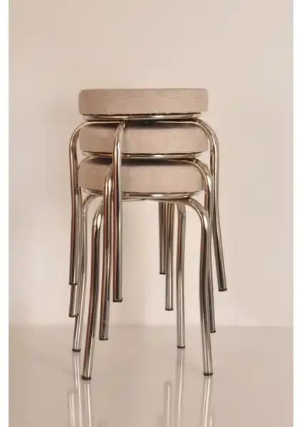 Akk Ticaret'in Krem ve Antrasit Renkli Metal Mutfak Tabureleri Karşılaştırması