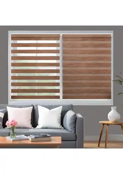 Blind-X Kahverengi Bambu Stor Zebra Perde ve Güneş Perde Düz Krem Zebra Perde Karşılaştırması