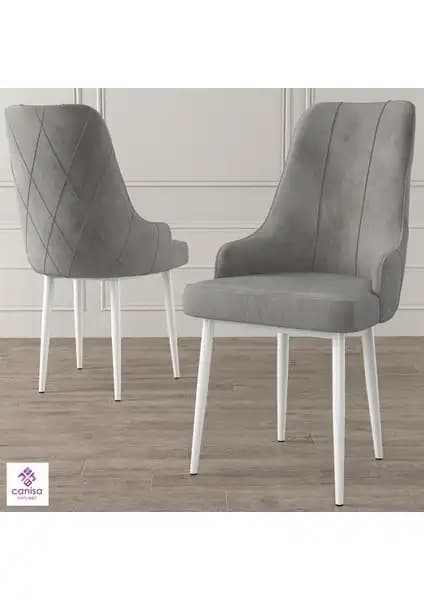 Canisa Concept Trex Serisi Sandalyeler Karşılaştırması Beyaz ve Siyah Metal Ayaklı Modeller 1