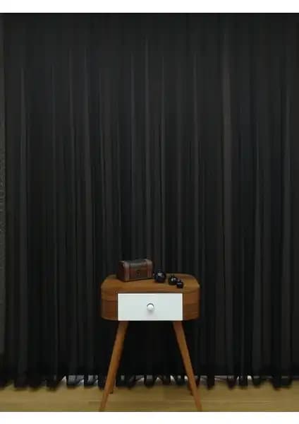Esse Home Siyah Düz Tül Perde ve Lüks House Grek Etek Tül Perde Karşılaştırması 1