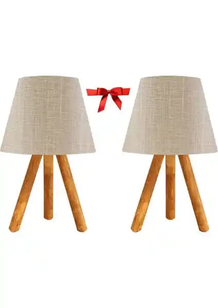 Evlight İkili Abajur Seti ve Art&Gift North Home Ahşap Ayaklı Abajur Karşılaştırması