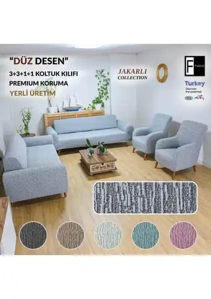 Faiend Jakarlı Düz Desen Esnek ve Vizon Koltuk Kılıflarının Karşılaştırması