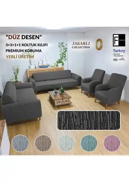Faiend Jakarlı Düz Desen ve Vizon Koltuk Kılıfı Karşılaştırması