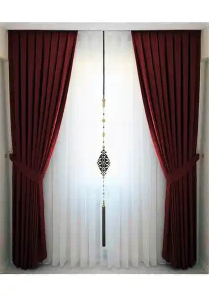 İ.D İpek Dokuma Bordo Pileli ve Meva Home Kadife Fon Perde Karşılaştırması