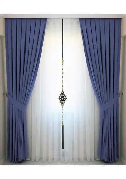 İpek Dokuma Indigo Mavisi ve Meva Home Koyu Gri Perde Karşılaştırması 1