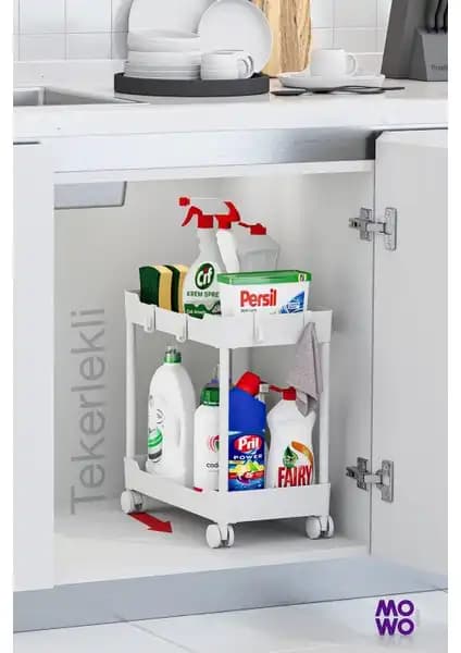 Karşılaştırmalı İnceleme: Frapan Home 4 Katlı Plastik Raf ve Mowo Home 2 Katlı Tekerlekli Düzenleyici 2