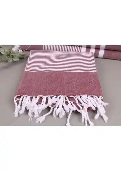 Kayra Export Bordo Organik Pamuklu Plaj Havlusu ve Madame Coco Rachel Peştamal Karşılaştırması