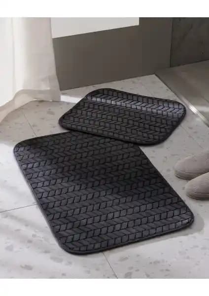 Madame Coco Norris Banyo Paspası Karşılaştırması Antrasit ve Açık Mavi Renk Seçenekleri