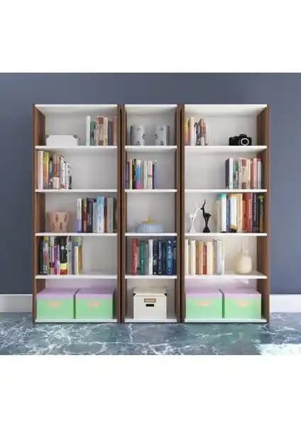 Nur Mobilya 3'lü ve 5'li arkalıklı kitaplık modellerinin karşılaştırması ve özellikleri