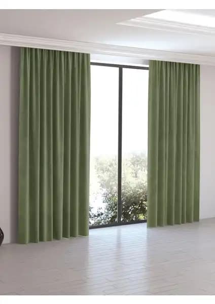Perle Home Daily Series Ada Çayı Rengi ve Zeytin Yaprağı Ada Fon Perde Karşılaştırması 2