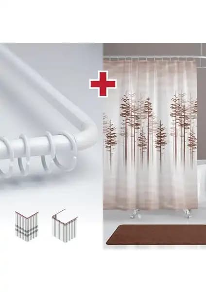 Tropik Home Banyo Perdesi Karşılaştırması: Ağaç Desen ve Deniz Manzarası Modelleri 1