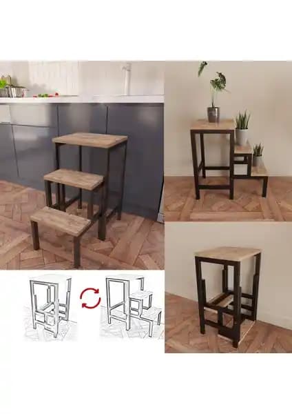 Yüceer Home Çok Amaçlı ve 3 Basamaklı Katlanır Merdiven Karşılaştırması