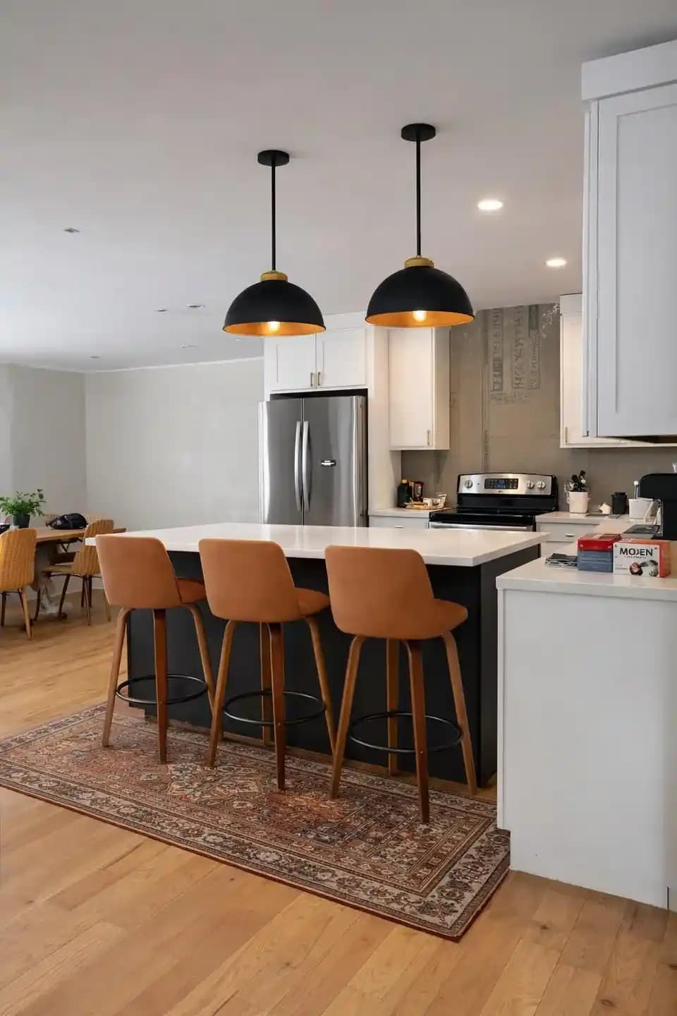 Mutfak Adası Aydınlatmasında Siyah ve Beyaz Avize Seçiminin Etkileri ve Tasarım Uyumu