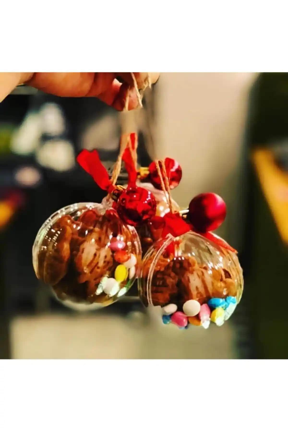 Aker Hediyelik Şeffaf Mika Küre Topu Estetik ve Çok Amaçlı Dekorasyon Malzemesi