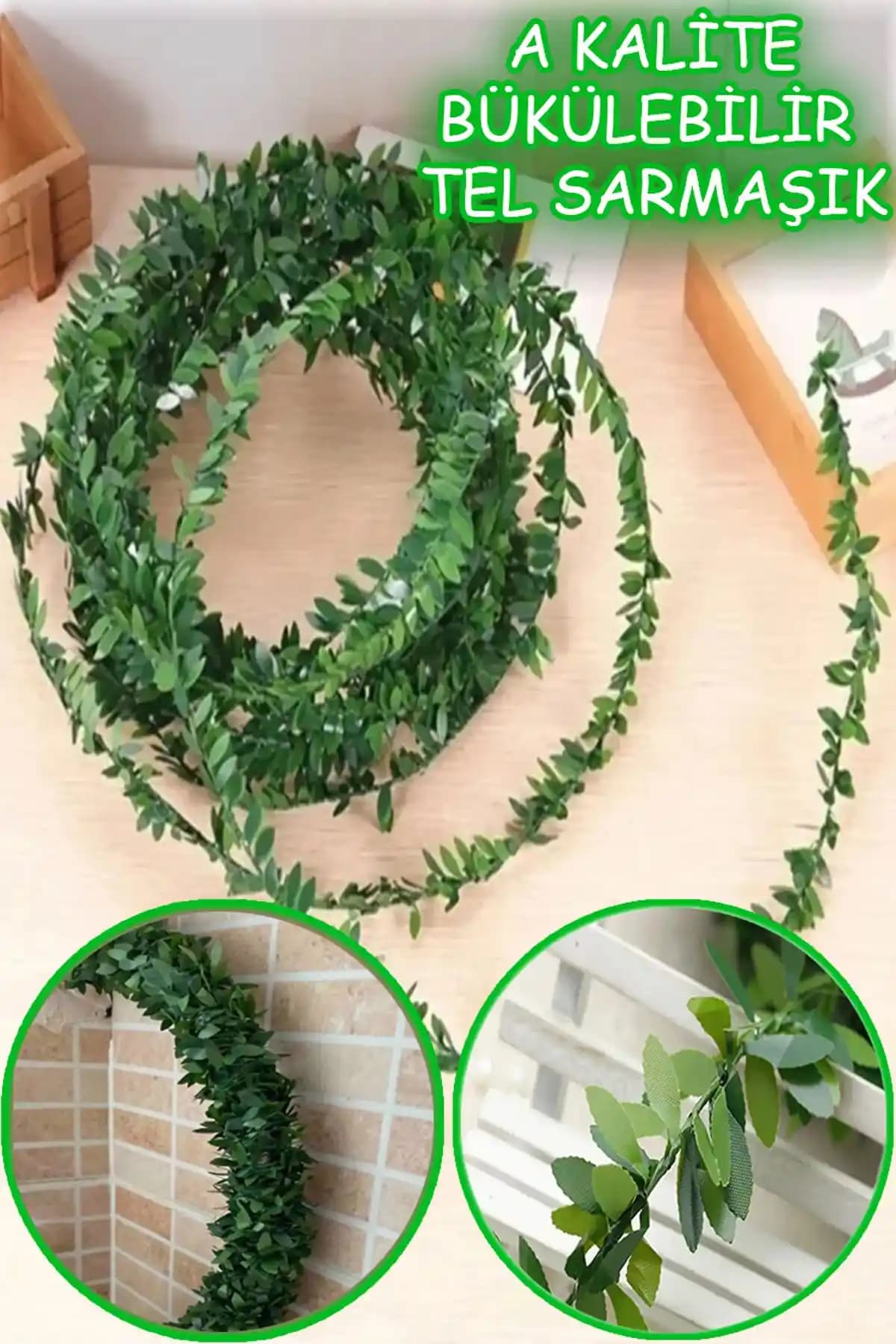 ALSHOP 7.5 Metre Tel Yaprak Doğalgaz Borusu Süsü ile Dekorasyon ve Hobi Çözümleri