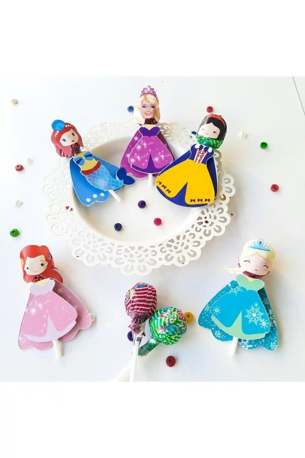 Atolye Doruk 25'li Prensesler Doğum Günü Parti Malzemeleri Renkli ve Kullanışlı Set