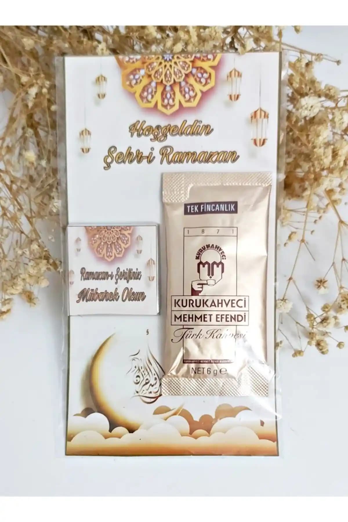 Ayşegül Süsleme Ramazan Hediyesi 20 Adet Çikolata ve Türk Kahvesi Seti