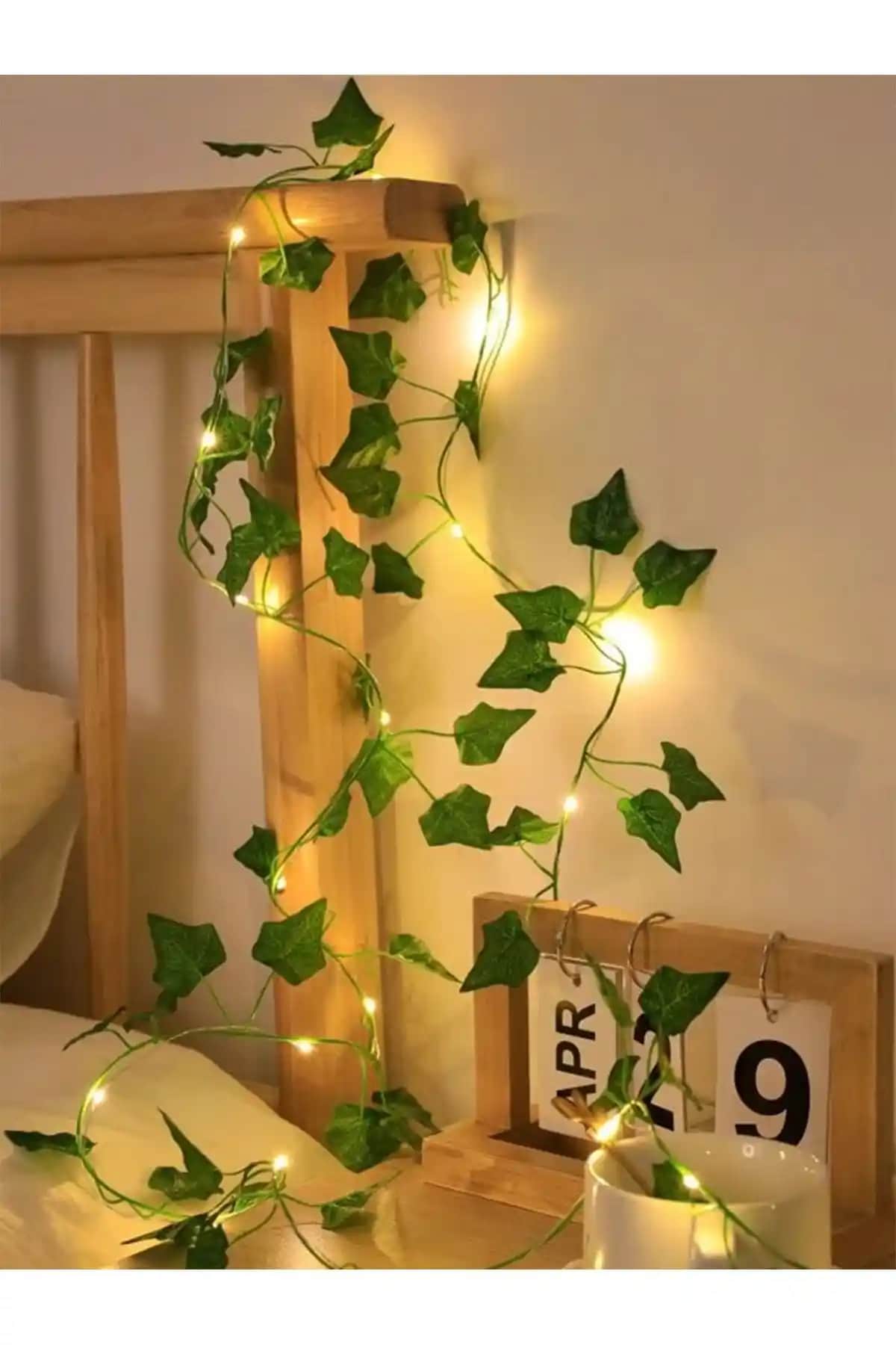 Bukashops Işıklı Yapay Sarmaşık Dekoratif ve Işıklı Bitki Çözümü