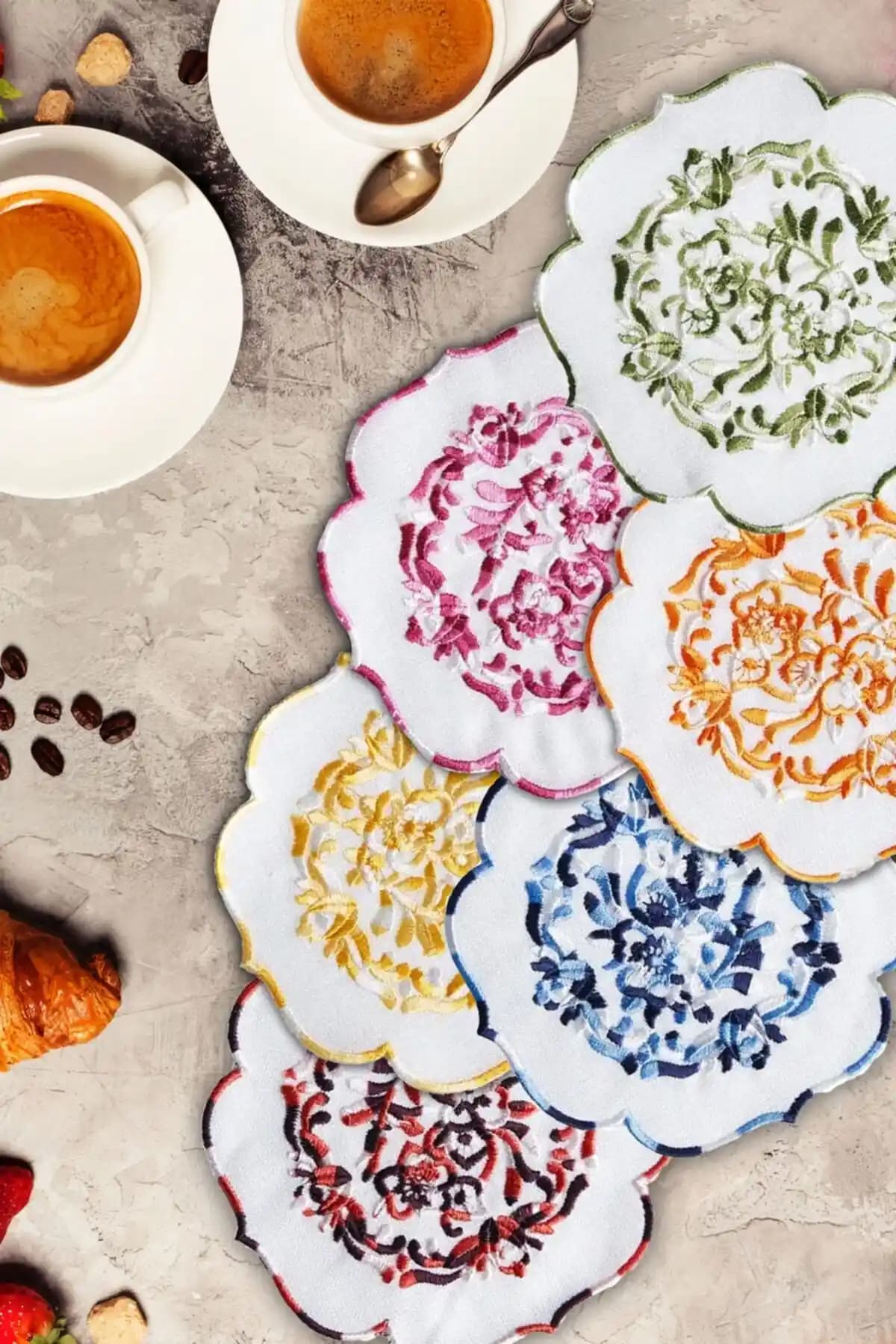 Caka Home Design 6'lı Kokteyl Peçete Seti Zarif ve Şık Sunumlar İçin Uygun