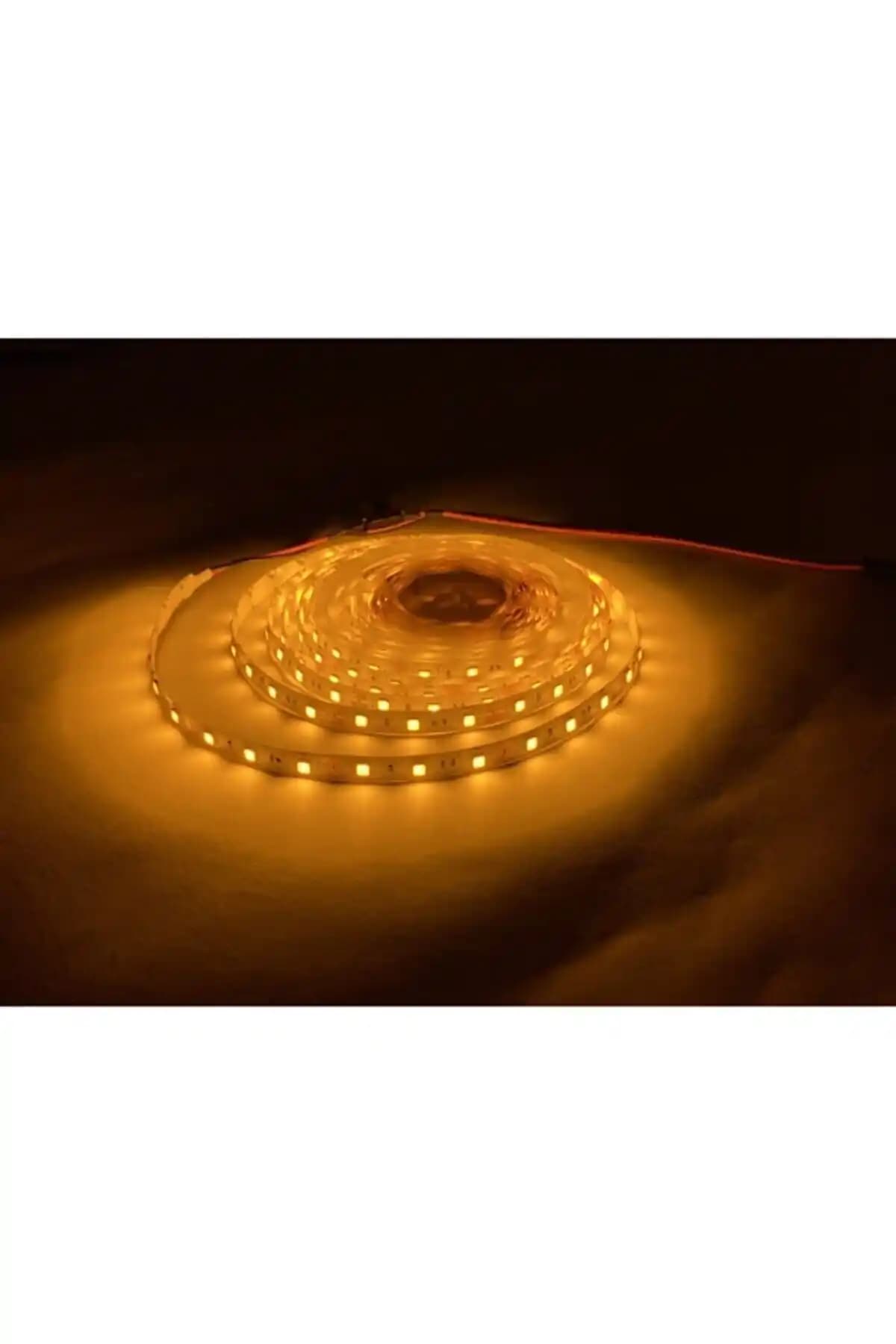 Genel Markalar 3 Çipli Şerit LED 5 Metre Amber Dekoratif Aydınlatma Çözümü