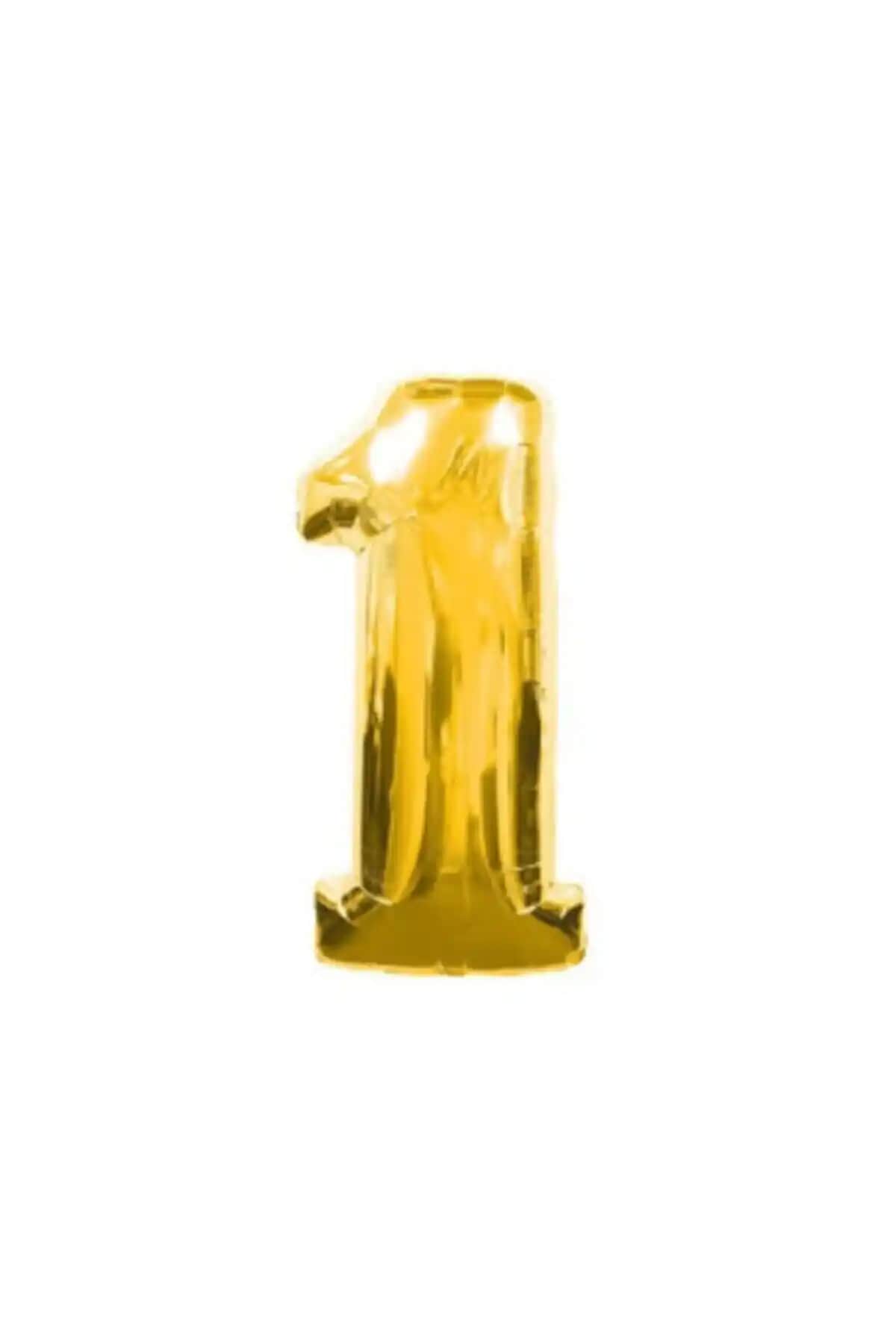 Genel Markalar Folyo Balon Rakam 1 Altın 16 inç Şık ve Dayanıklı Dekorasyon Unsuru