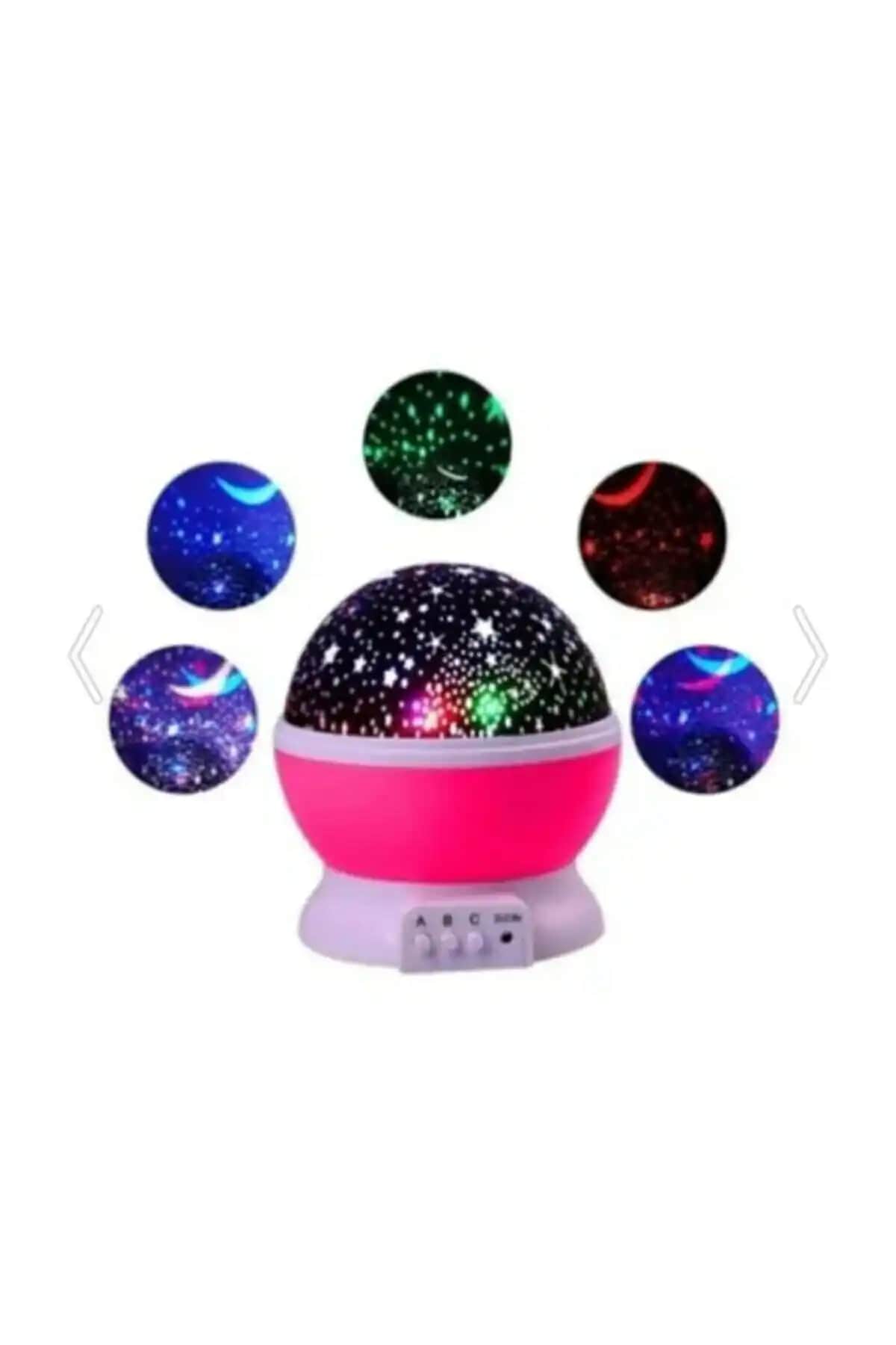 Genel Markalar Renkli Yıldızlı Gökyüzü Projeksiyon Gece Lambası Pembe Koleksiyonu