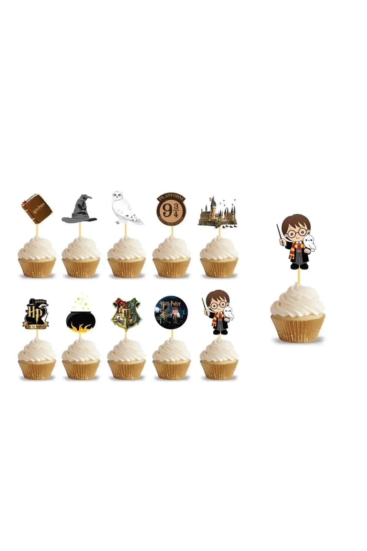 Harry Potter Temalı Kürdan Seti 10'lu Eğlence ve Dekorasyon İçin Uygun