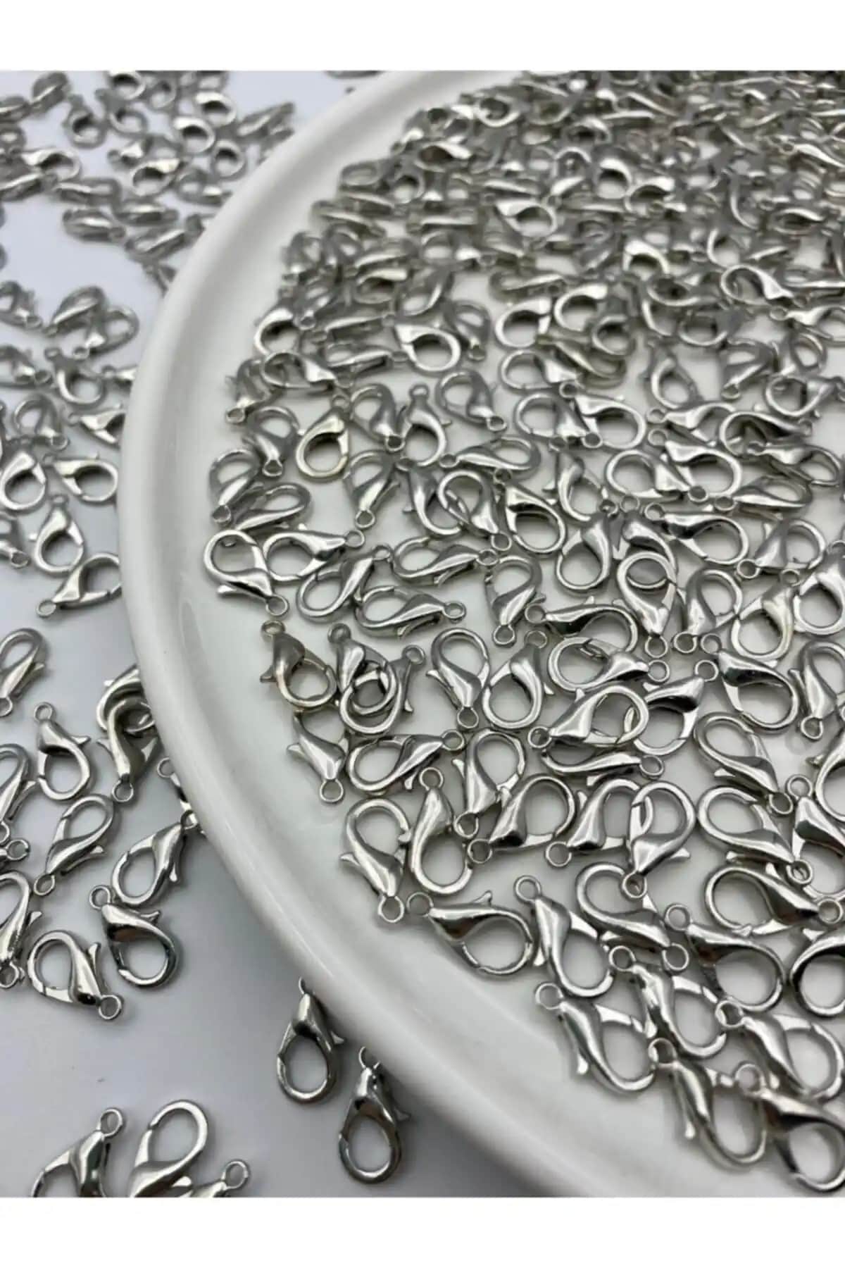 Hedef Bijuteri 50 Adet Nikel Renk Metal Papağan Kilit ve Takı Klipsleri Ürünü Özellikleri