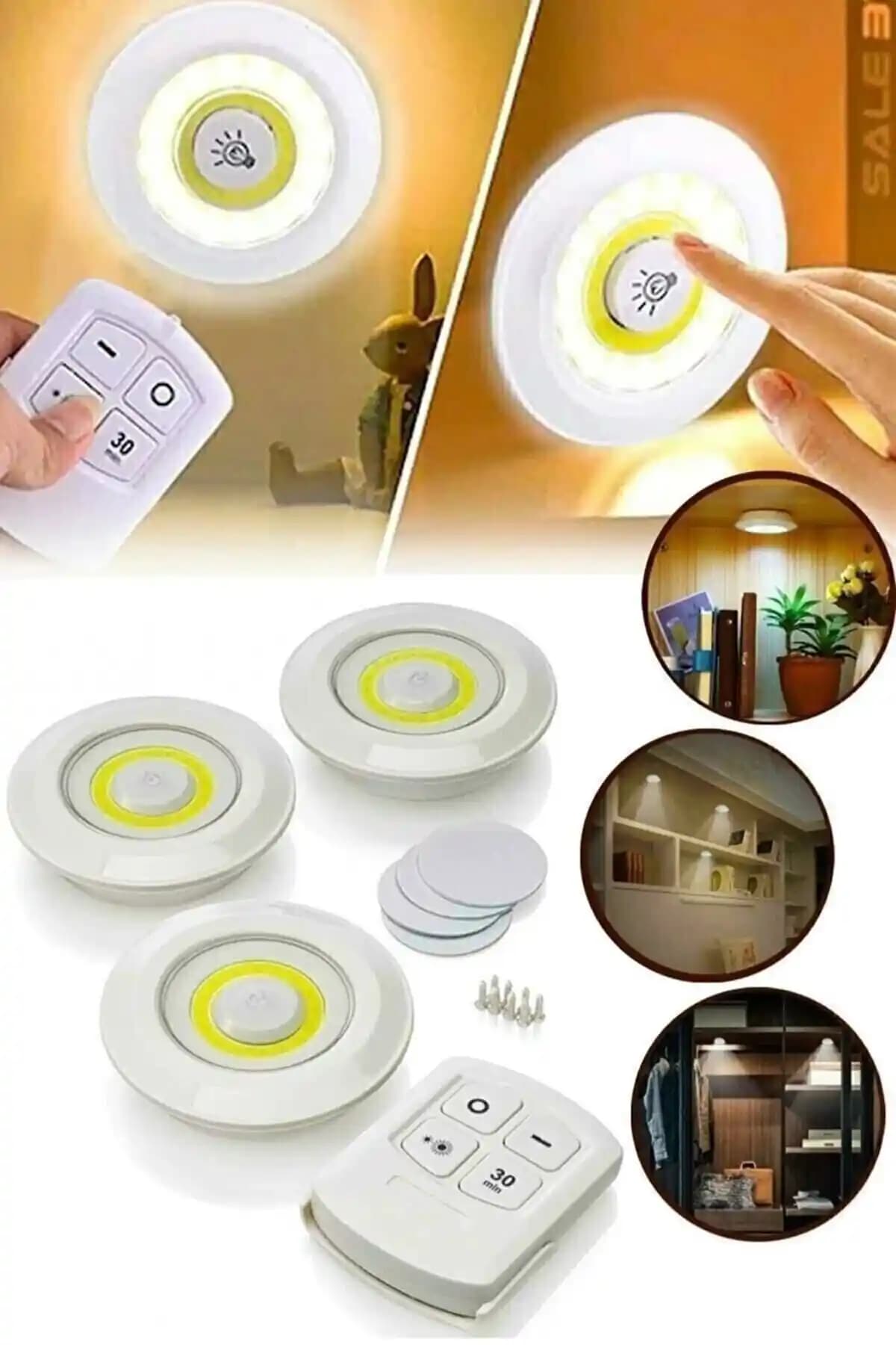 Kar-bul Uzaktan Kumandalı 3'lü Spot LED Lambalar ile Modern İç Mekan Aydınlatması