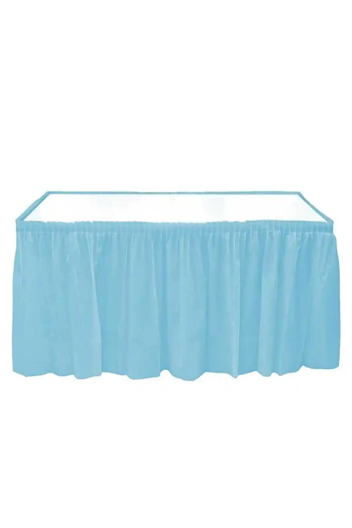 Kullan At Parti Masa Eteği Mavi - Şık ve Pratik Masa Düzeni Çözümü