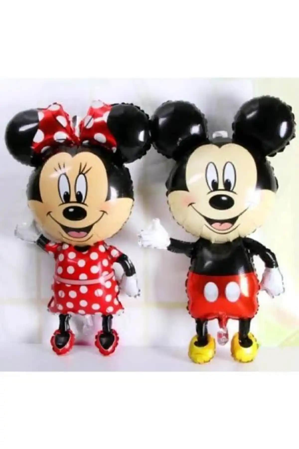 Minnie Mouse ve Mickey Mouse Temalı Büyük Boy Folyo Balon Seti Dekorasyon Seçenekleri