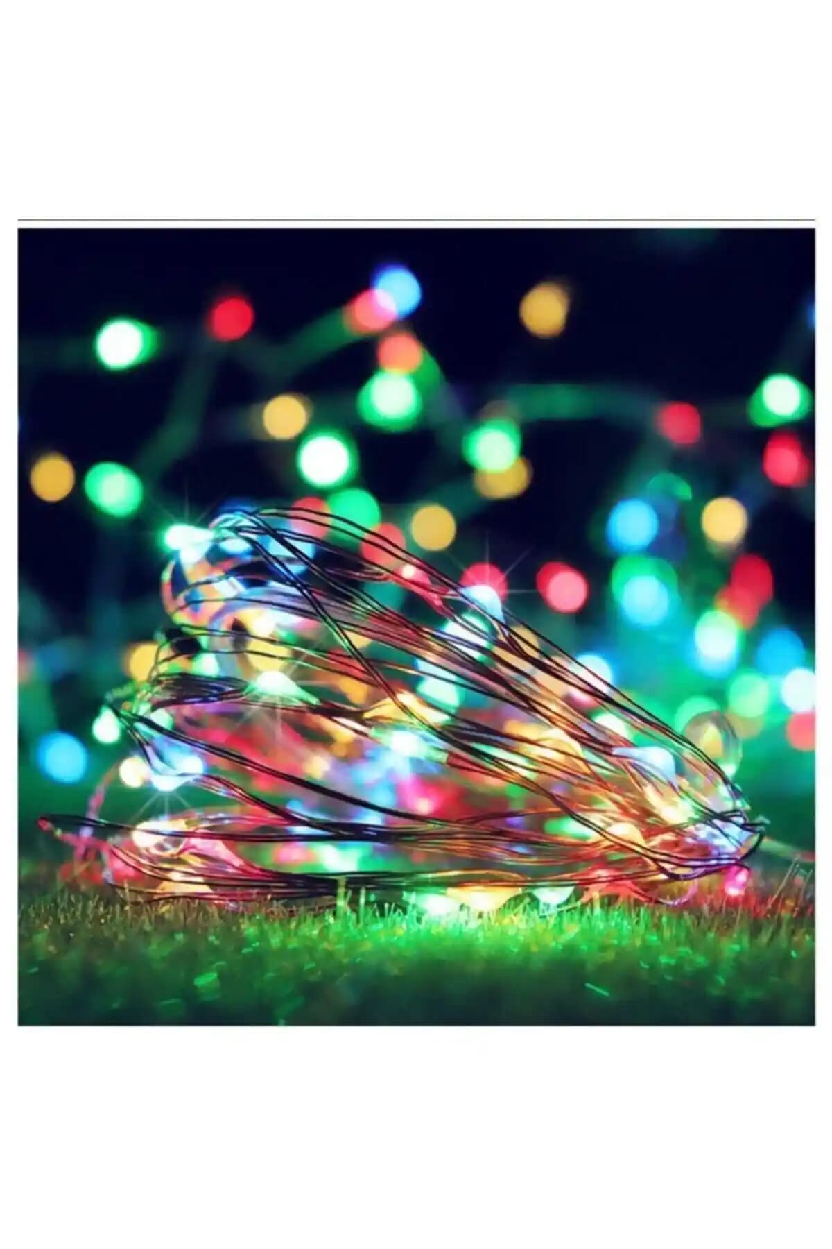 Miremi Peri Led 10 Metre Renkli Pilli Dekoratif Ayışığı Yılbaşı ve Etkinlikler İçin