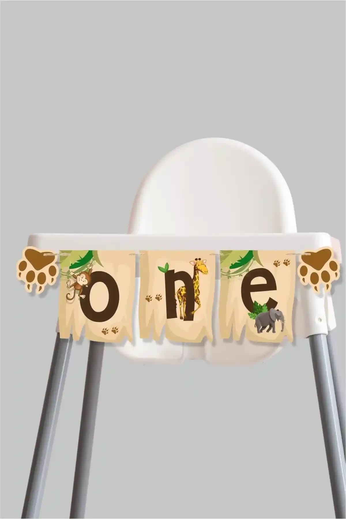 Neşeli Günlerim Safari Konsepti Banner ile Çocuk Odası ve Etkinlik Dekorasyonu