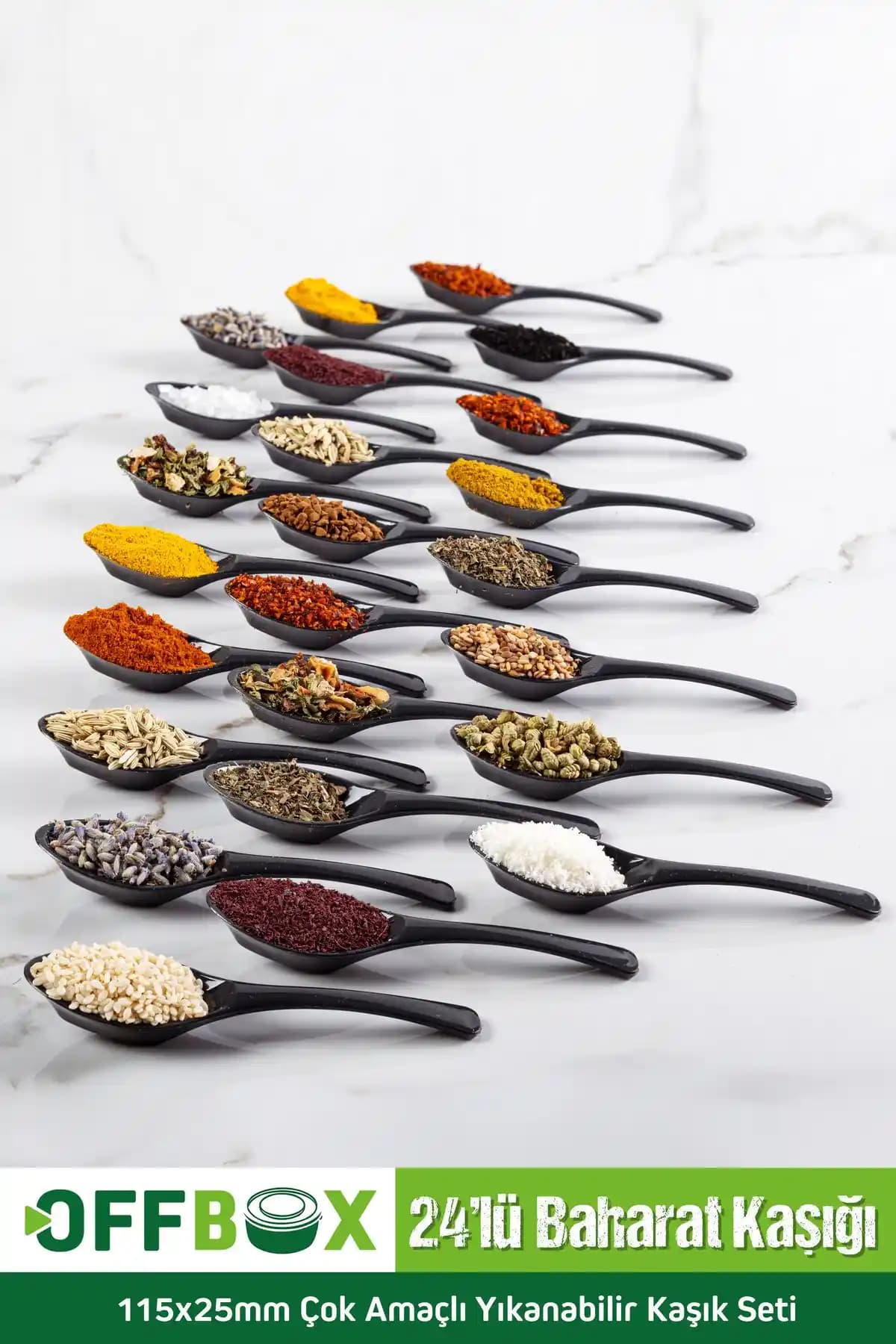Offbox 24'lü Baharat Kaşığı Seti Pratik ve Şık Mutfak Gereçleri