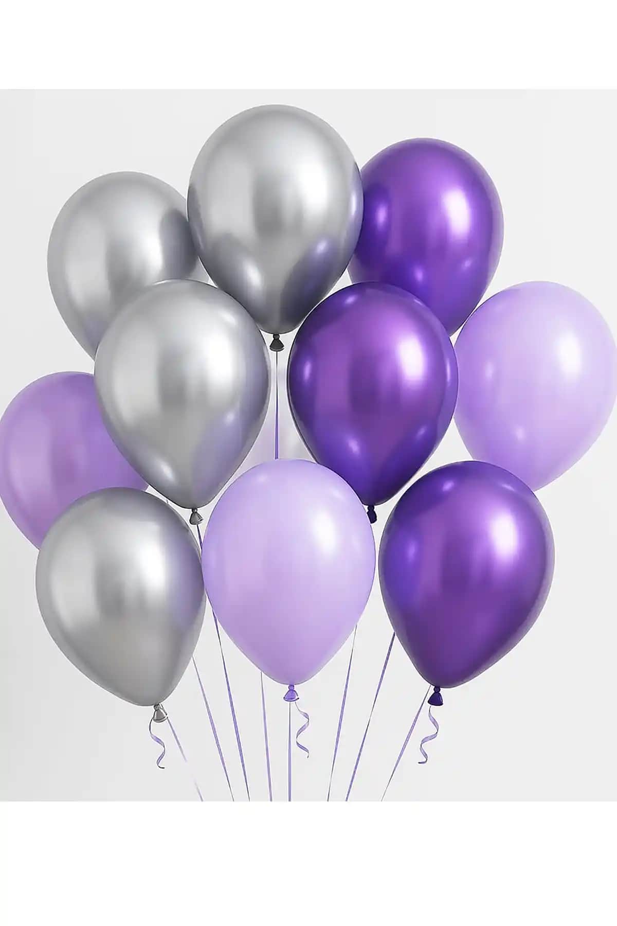 Parti Dekorasyonunda Renkli ve Parlak Metalik Balonlar Seti 30 Adet
