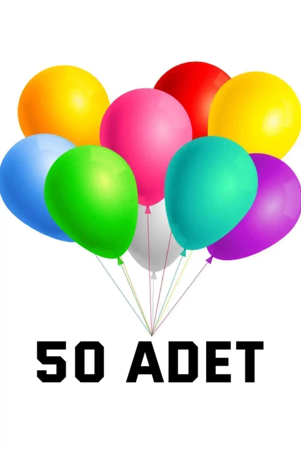 Renkli Balon 50 Li Karışık Renk Setiyle Partilerinize Renk Katın