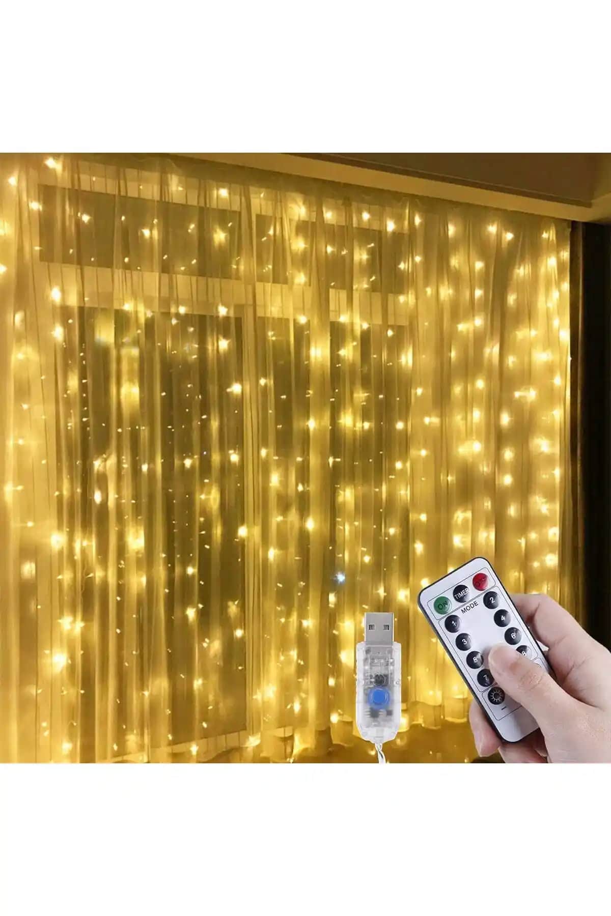 ROBEVE 3x3 Metre USB Peri LED Işıklar Ev ve Parti Dekorasyonu İçin Uygun