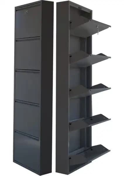 Mobilya Pratik Kilitli Metal Ayakkabılık Karşılaştırması 3'lü ve 5'li Modeller 2