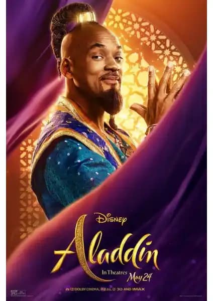 Aktüel Aladdin 2019 Folyo Poster 70x100 cm yüksek çözünürlük ve dayanıklılık ile şık duvar dekorasyonu