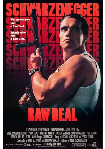 Aktüel Raw Deal (1986) Poster: Estetik ve Dayanıklı Film Posteri Ürün Tanıtımı