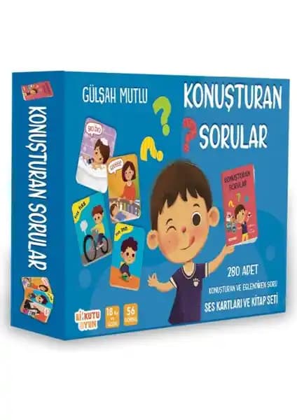 Bi Kutu Oyun Konuşturan Sorular Ses Kartları ve Kitap Seti Çocukların Dil Gelişimini Destekler
