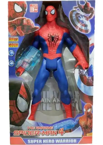 Bisepetim Oyuncak Örümcek Adam Figürü: Işıklı ve Sesli Detaylı Süper Kahraman Oyuncağı