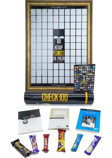Check100 Hediye Seti Kitap Posteri: Interaktif ve Dekoratif Kitap Severler İçin Özelleştirilebilir Deneyim