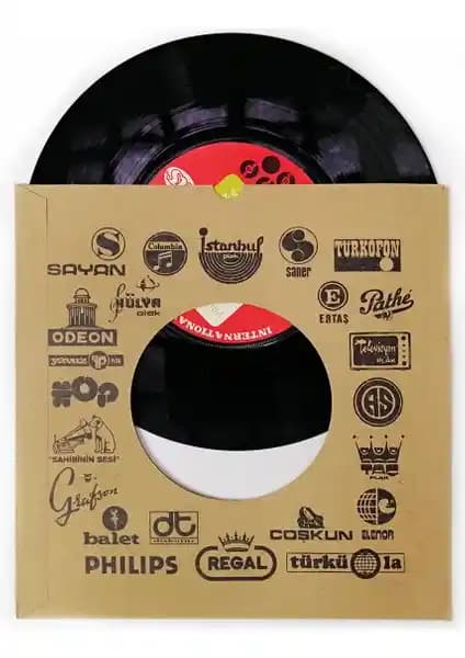 Çıtırtılı Sesler 45'lik Baskılı Kraft Plak Zarfı: Dayanıklı ve Kullanışlı Saklama Çözümü