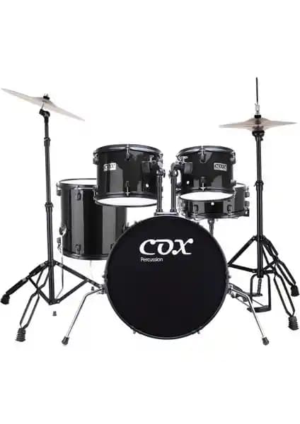 Çocuklar İçin Cox JBJ1049A-BK Junior Bateri Takımı Güvenli ve Dayanıklı Müzik Enstrümanı