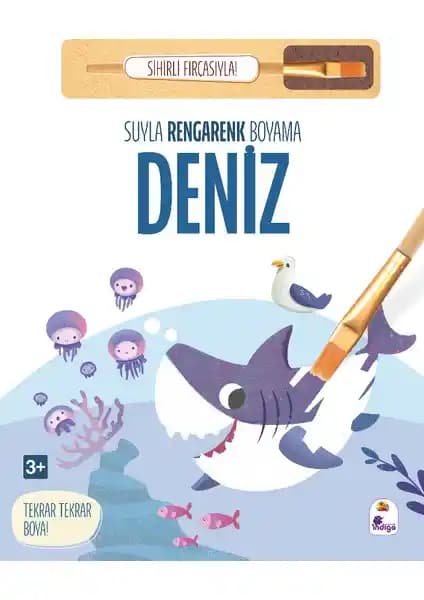 İndigo Çocuk Suyla Rengarenk Boyama Seti Deniz Teması Çocuklar İçin Eğitici ve Eğlenceli