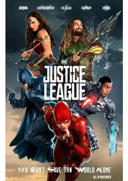 Justice League Temalı Duvar Posteri Fidelyo Tasarım 2017 Yüksek Kalite ve Estetik