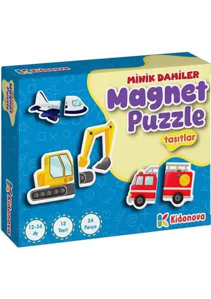 Kidonova Minik Dahiler Magnet Puzzle ile Erken Çocuk Gelişimini Destekleyici Eğitim Oyuncağı