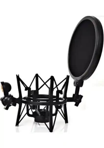Lastvoice Sh-101 Pop Filtreli Shock Mount Profesyonel Ses Kayıtları İçin Yüksek Performanslı Aksesuar